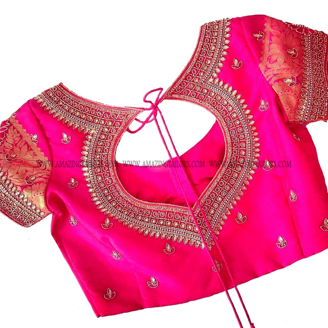 Aari Work Blouse – Bridal Blouse – Embroidery Work – Bridal Kundan ...
