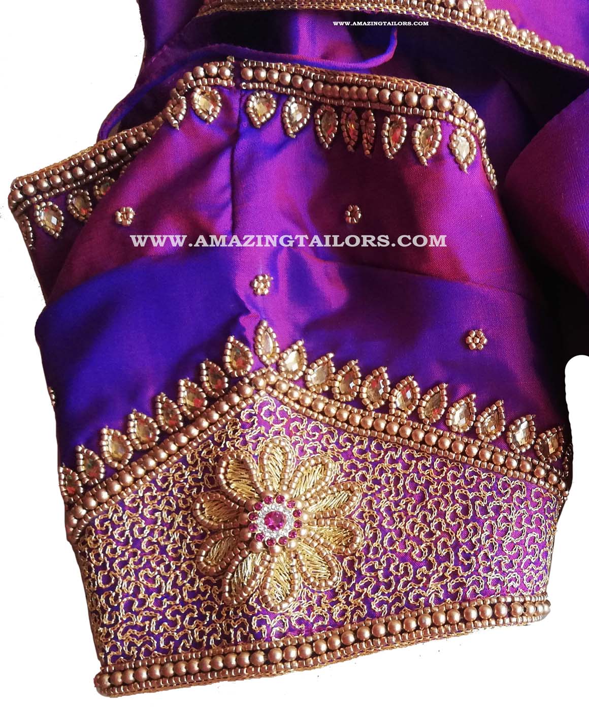 Aari Work Blouse - Bridal Blouse - Embroidery Work - Maggam Work Blouse ...